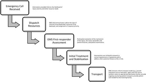 Figure 3. Stepwise execution of prehospital decision-making in the care of a patient with head injury.