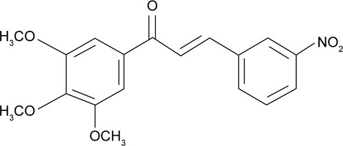 Figure 1 Structure of (E)-3-(3-nitrophenyl)-1-(3,4,5-trimethoxyphenyl) prop-2-en-1-one.