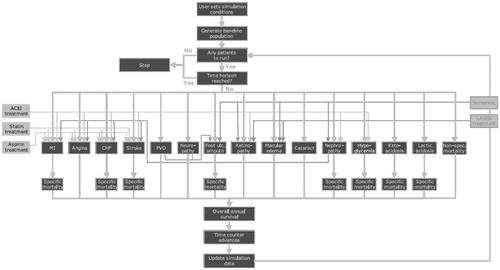 Figure 1. Diagrammatic representation of the IMS CORE Diabetes Model of Palmer et al.Citation18