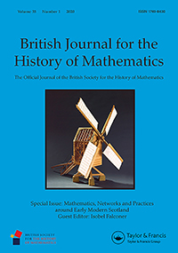 Cover image for British Journal for the History of Mathematics, Volume 35, Issue 1, 2020