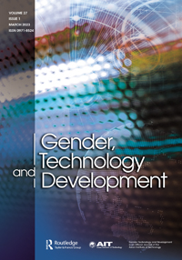 Cover image for Gender, Technology and Development, Volume 27, Issue 1, 2023