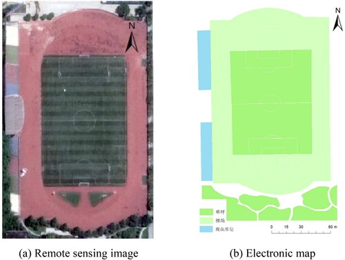 Figure 9. The geospatial data of the experimental area.