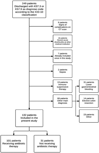 Figure 1. Flowchart describing included and excluded patients.