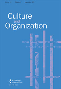 Cover image for Culture and Organization, Volume 25, Issue 4, 2019