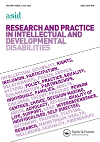 Cover image for Research and Practice in Intellectual and Developmental Disabilities, Volume 9, Issue 1, 2022