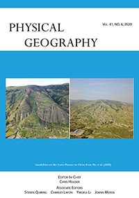 Cover image for Physical Geography, Volume 41, Issue 6, 2020