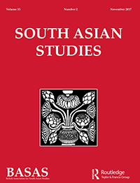 Cover image for South Asian Studies, Volume 33, Issue 2, 2017