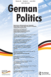 Cover image for German Politics, Volume 25, Issue 2, 2016