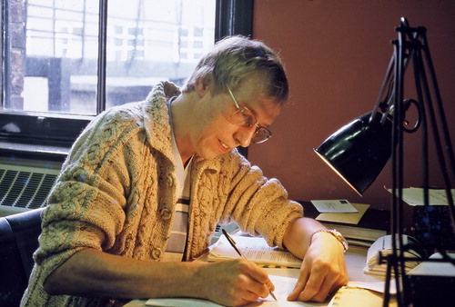 Figure 1. Professor Ron Pickerill in 1983, on sabbatical leave at the University of Liverpool. Ron would write his papers longhand and then have them typed. An inspection of his published output (Appendix) affirms the effectiveness of this methodology. Image by S.K.D.