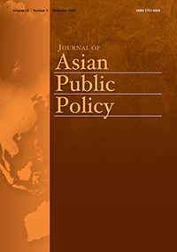 Cover image for Journal of Asian Public Policy, Volume 15, Issue 3, 2022