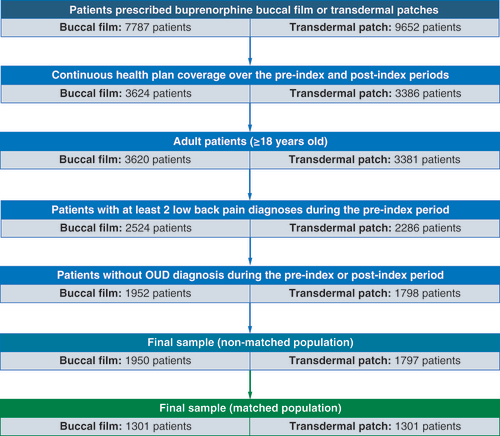 Figure 2. Patient selection flow diagram.OUD: Opioid use disorder.