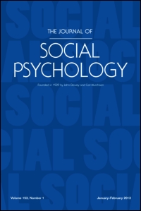 Cover image for The Journal of Social Psychology, Volume 70, Issue 1, 1966