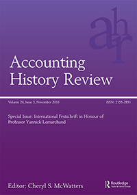 Cover image for Accounting History Review, Volume 26, Issue 3, 2016