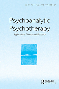 Cover image for Psychoanalytic Psychotherapy, Volume 33, Issue 1, 2019