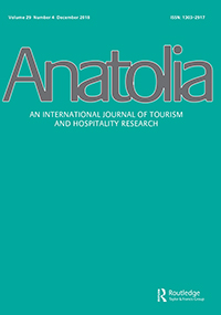 Cover image for Anatolia, Volume 29, Issue 4, 2018