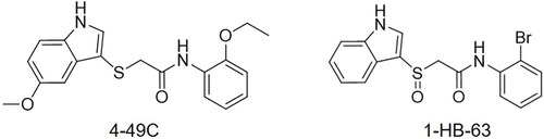 Figure 1. Structure of 2-((1H-indol-3-yl) thio/sulfinyl)-N-pheny acetamide derivative.