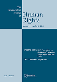 Cover image for The International Journal of Human Rights, Volume 19, Issue 8, 2015