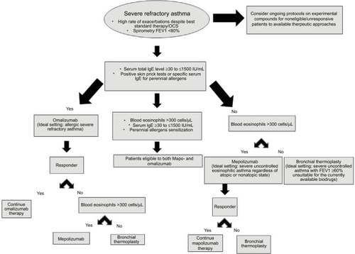Figure 2 Flowchart for the selection of different treatment options.