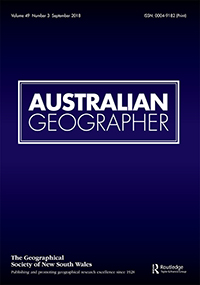 Cover image for Australian Geographer, Volume 49, Issue 3, 2018