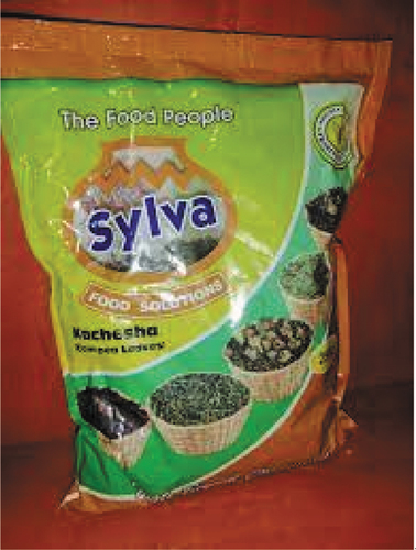 Figure 5. Dried cowpea leaves commonly known as “kachesha” sold on the Zambian market.