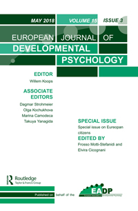 Cover image for European Journal of Developmental Psychology, Volume 15, Issue 3, 2018