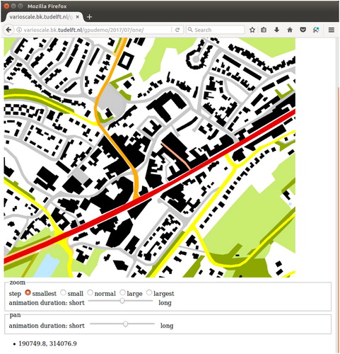 Figure 16. Parameters for controlling smooth transitions as implemented in the user interface.