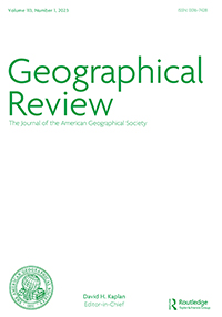 Cover image for Geographical Review, Volume 113, Issue 1, 2023