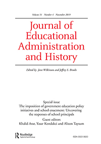 Cover image for Journal of Educational Administration and History, Volume 51, Issue 4, 2019