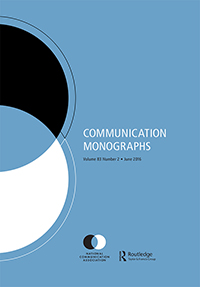 Cover image for Communication Monographs, Volume 83, Issue 2, 2016
