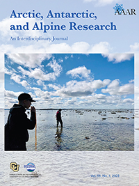Cover image for Arctic, Antarctic, and Alpine Research, Volume 55, Issue 1, 2023