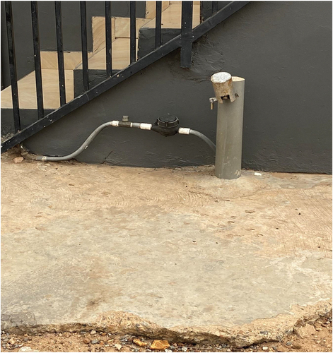Figure 3. Private water connection in Dodowa supplied by GWCL (March 20, 2020).