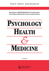 Cover image for Psychology, Health & Medicine, Volume 26, Issue sup1, 2021