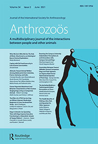 Cover image for Anthrozoös, Volume 34, Issue 3, 2021