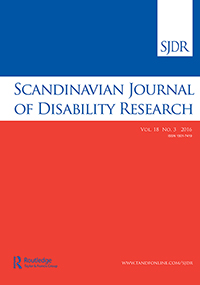 Cover image for Scandinavian Journal of Disability Research, Volume 18, Issue 3, 2016