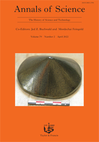 Cover image for Annals of Science, Volume 79, Issue 2, 2022