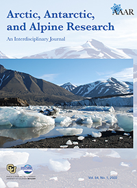 Cover image for Arctic, Antarctic, and Alpine Research, Volume 54, Issue 1, 2022