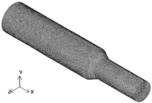 FIG. 6 Mesh for air scrubbing configuration.