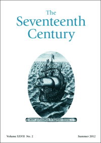 Cover image for The Seventeenth Century, Volume 9, Issue 2, 1994