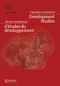 Cover image for Canadian Journal of Development Studies / Revue canadienne d'études du développement, Volume 38, Issue 2, 2017