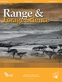Cover image for African Journal of Range & Forage Science, Volume 35, Issue 3-4, 2018