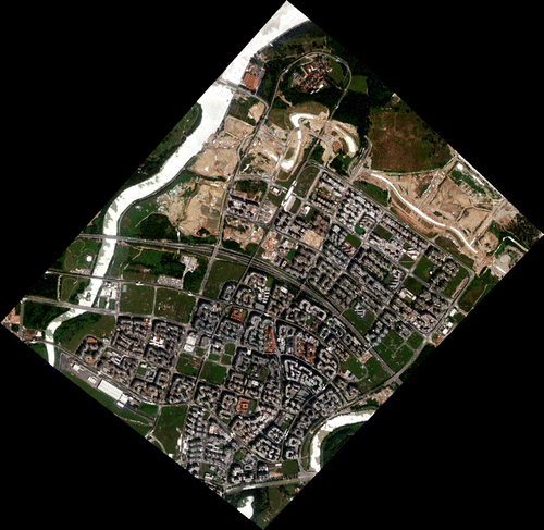 Figure 5 WorldView-2 satellite image of Singapore’s Punggol case study area (covering ca. 13.5 km2).