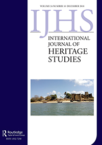 Cover image for International Journal of Heritage Studies, Volume 24, Issue 10, 2018