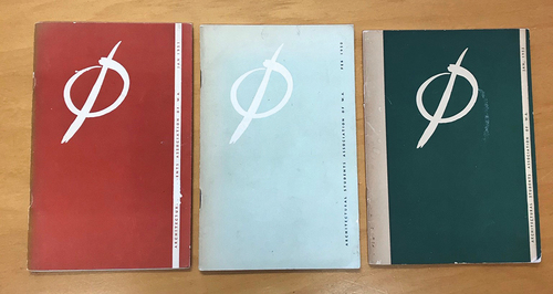 Figure 4. Phi: Journal of the Architectural Students Association of W.A issues 1, 2, 3. Private Collection, Geoffrey London.