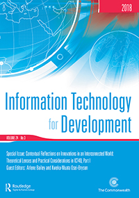 Cover image for Information Technology for Development, Volume 24, Issue 3, 2018