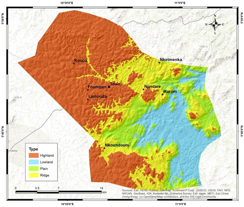 Figure 2. The geomorphological map of MoF.