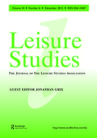 Cover image for Leisure Studies, Volume 34, Issue 6, 2015