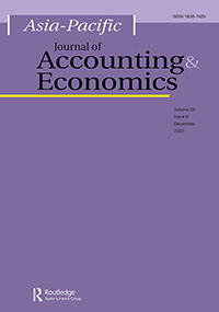 Cover image for Asia-Pacific Journal of Accounting & Economics, Volume 29, Issue 6, 2022