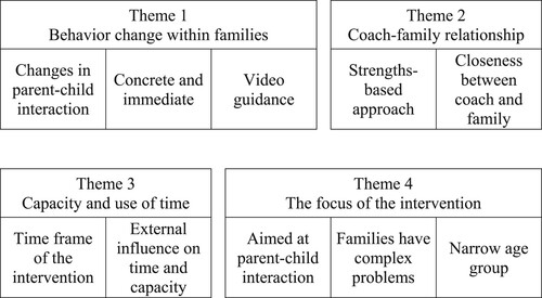 Figure 1. The four main themes and associated sub-themes.