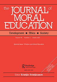Cover image for Journal of Moral Education, Volume 49, Issue 1, 2020