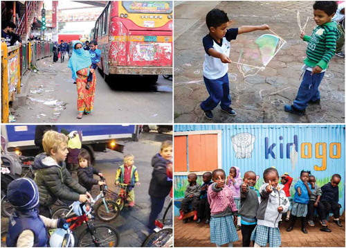 Figure 4. Photos from Urban95 Challenger winners. Top left: Dhaka, Bangladesh. Top right: Uberaba, Brazil. Bottom left: Torino, Italy. Bottom right: Nairobi, Kenya.